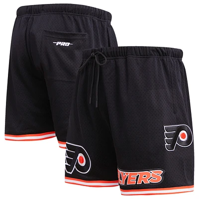 Short classique en maille Pro Standard noir des Flyers de Philadelphie pour hommes