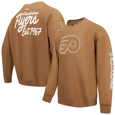 Men's Pro Standard  Brown Philadelphia Flyers Paint the City Pullover Sweatshirt