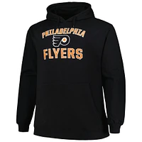 Men's Profile Black Philadelphia Flyers Big & Tall Arch Over Logo Pullover Hoodie