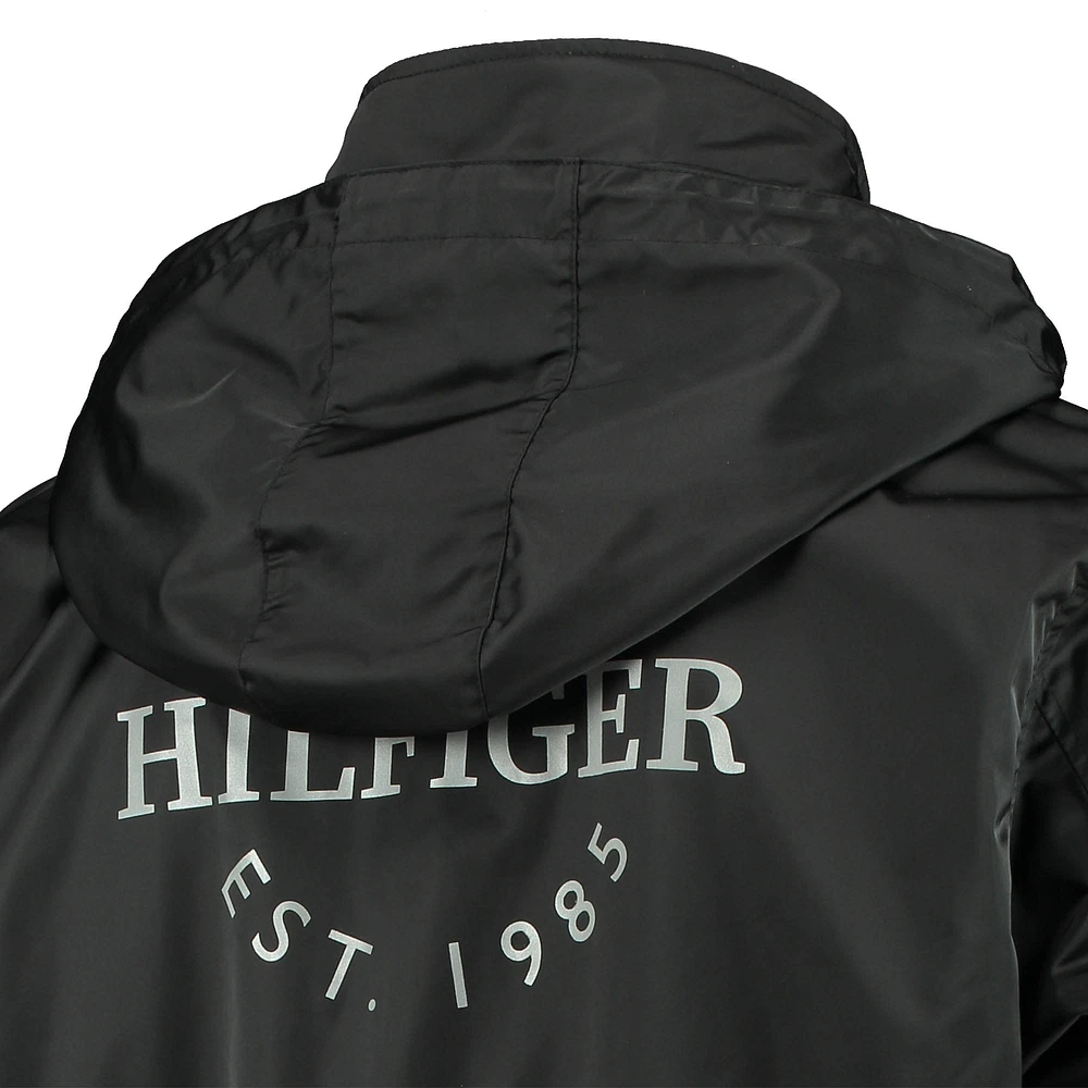 Veste à capuche Anorak quart de zip Tommy Hilfiger pour hommes, noir/gris, Philadelphia Flyers