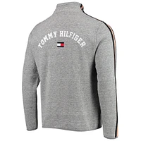 Veste à quart de zip Tommy Hilfiger gris chiné pour hommes des Flyers Philadelphie