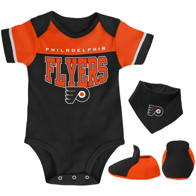 Newborn & Infant Philadelphia Flyers Black/White Monterey Tie-Dye Two-Pack  Bodysuit Set