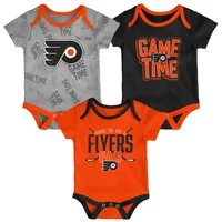 Newborn & Infant Black/White Philadelphia Flyers Monterey Tie-Dye Two-Pack  Bodysuit Set