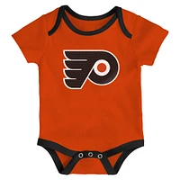 Ensemble de body trois pièces pour nouveau-né et bébé avec motif Legend des Philadelphia Flyers