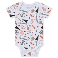 Newborn & Infant WEAR by Erin Andrews Philadelphia Flyers Turn Me Around Bodysuits Pants 3-Piece Set