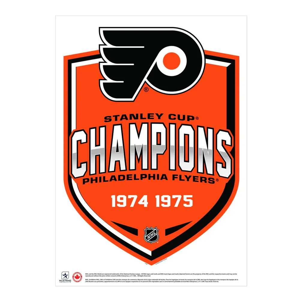 Philadelphia Flyers 2-Time Stanley Cup Champions - 16'' x 22'' Repositionable Shield Decal