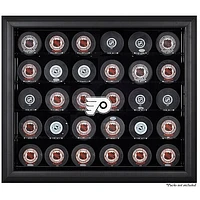 Vitrine noire pour 30 rondelles des Flyers de Philadelphie