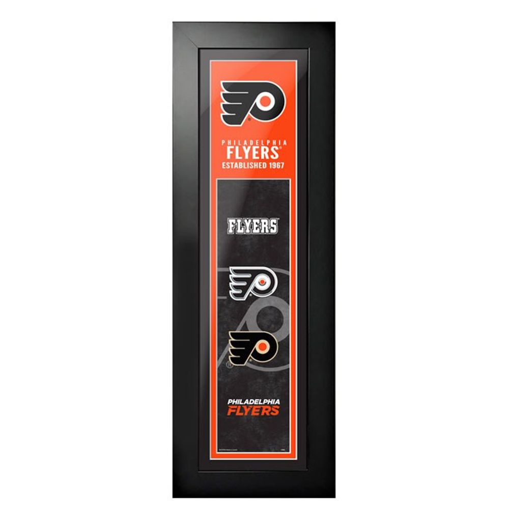 Philadelphia Flyers - 6'' x 22'' Logos to History Framed Art