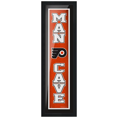 Flyers de Philadelphie - Enseigne encadrée Man Cave de 6 po x 22 po
