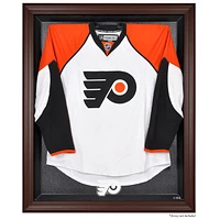 Vitrine de présentation du maillot avec logo encadré marron des Flyers de Philadelphie