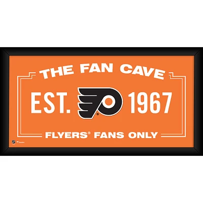 Collage de grottes de fans encadré des Flyers de Philadelphie 10" x 20"
