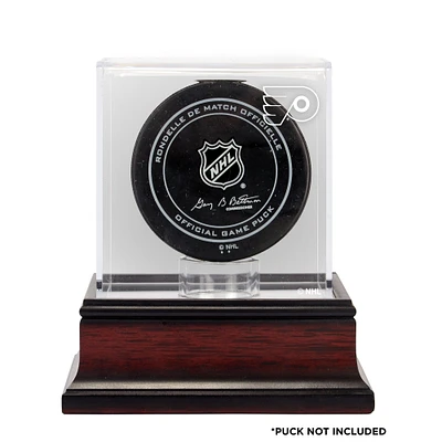 Vitrine avec logo de rondelle de hockey en acajou des Flyers de Philadelphie
