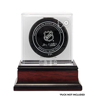 Vitrine avec logo de rondelle de hockey en acajou des Flyers de Philadelphie