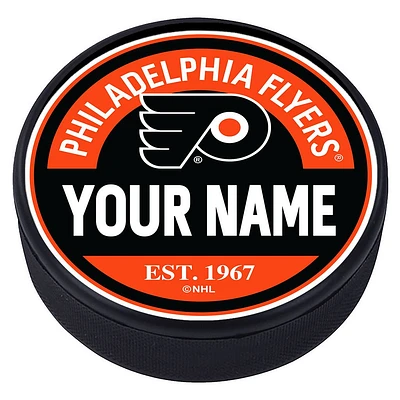 Philadelphia Flyers - Personalized Block Textured Puck