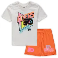 Lids Detroit Tigers Preschool Groundout Baller Raglan T-Shirt & Shorts Set  - Orange/Heather Gray