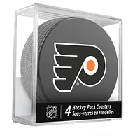 The Sports Vault Philadelphia Flyers Ensemble de quatre dessous de verre en forme de rondelle