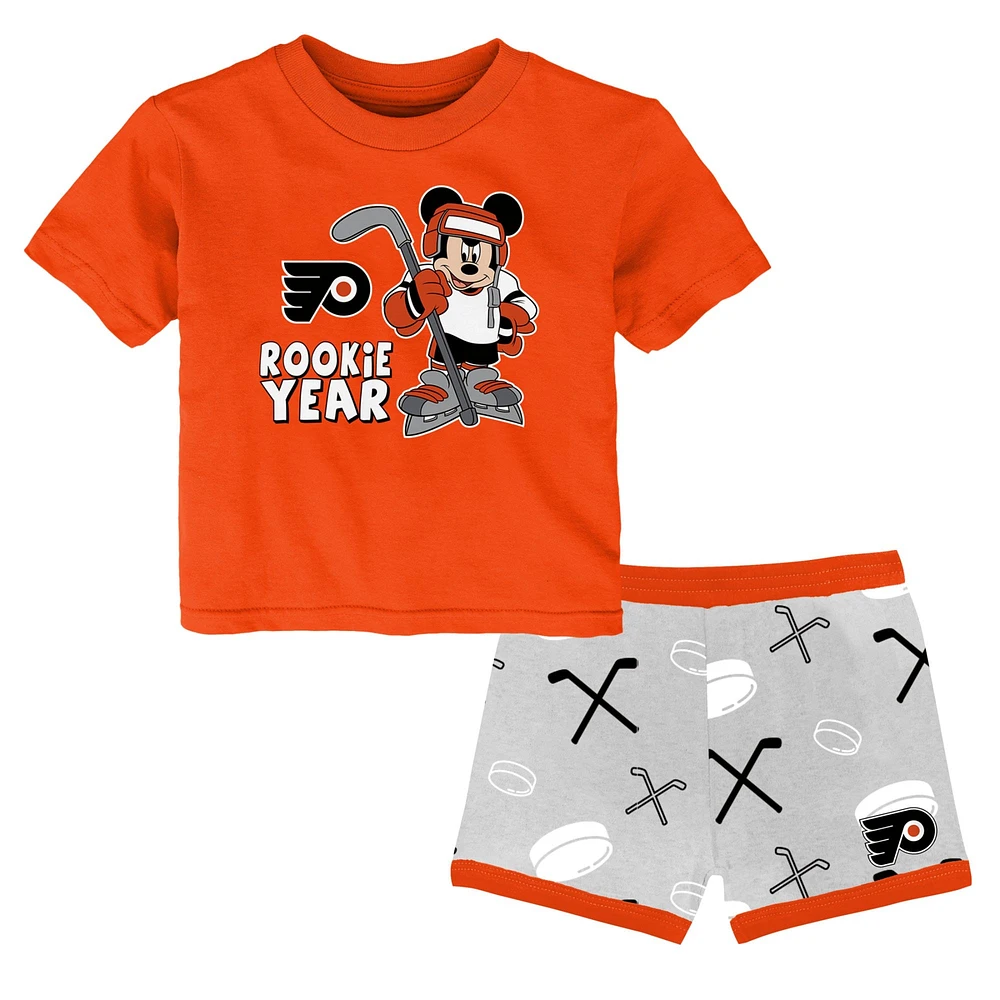 Ensemble t-shirt et short Disney Rookie Year des Flyers de Philadelphie pour tout-petits