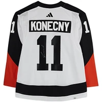 Travis Konecny ​​Philadelphia Flyers autographié 2022-23 Reverse Retro adidas Authentique Maillot