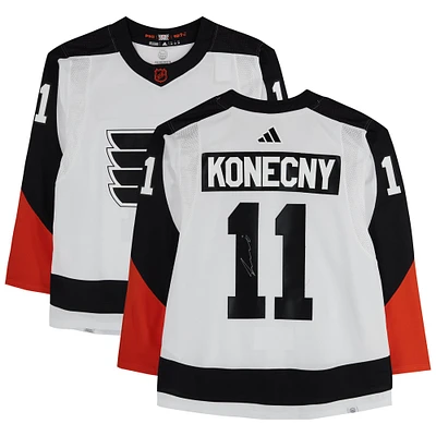Travis Konecny ​​Philadelphia Flyers autographié 2022-23 Reverse Retro adidas Authentique Maillot