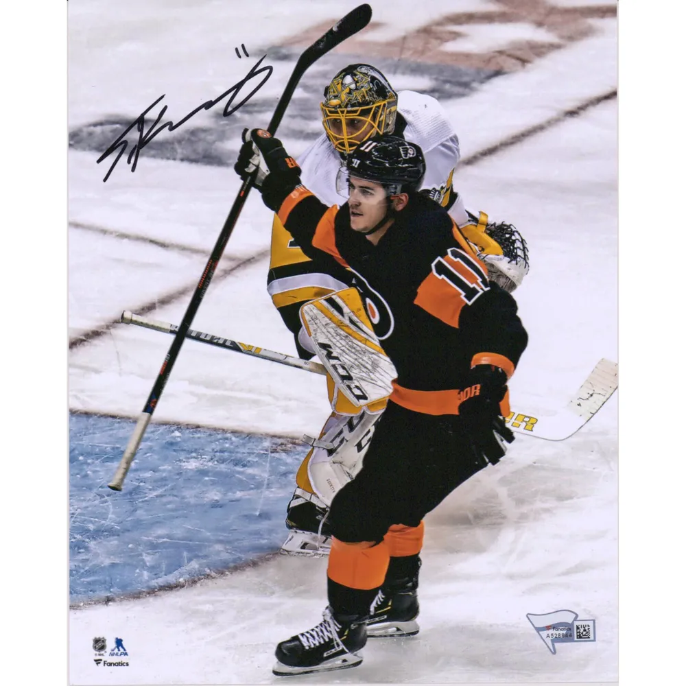 Travis Konecny Philadelphia Flyers Autographed White Fanatics Breakaway Jersey