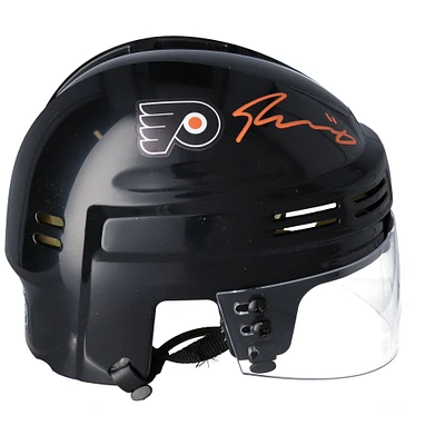 Travis Konecny ​​Philadelphia Flyers Mini casque noir dédicacé