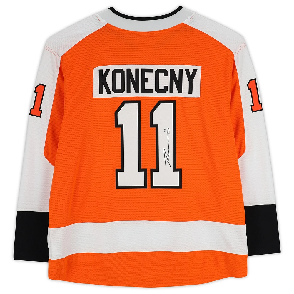 Travis Konecny ​​Philadelphia Flyers Dédicacé Orange Fanatics Breakaway Maillot