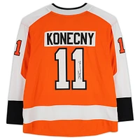 Travis Konecny ​​Philadelphia Flyers Dédicacé Orange Fanatics Breakaway Maillot