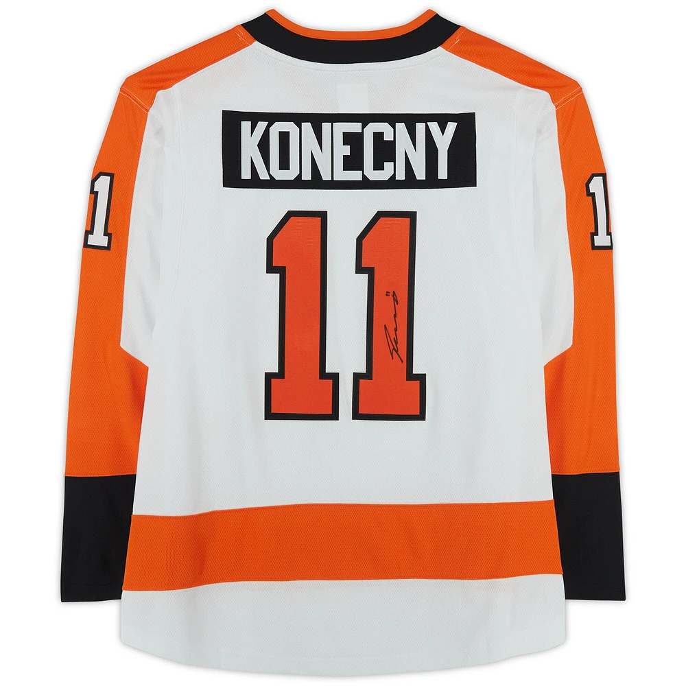 Travis Konecny ​​Philadelphia Flyers Dédicacé Blanc Fanatics Breakaway Maillot