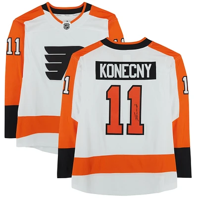 Travis Konecny ​​Philadelphia Flyers Dédicacé Blanc Fanatics Breakaway Maillot