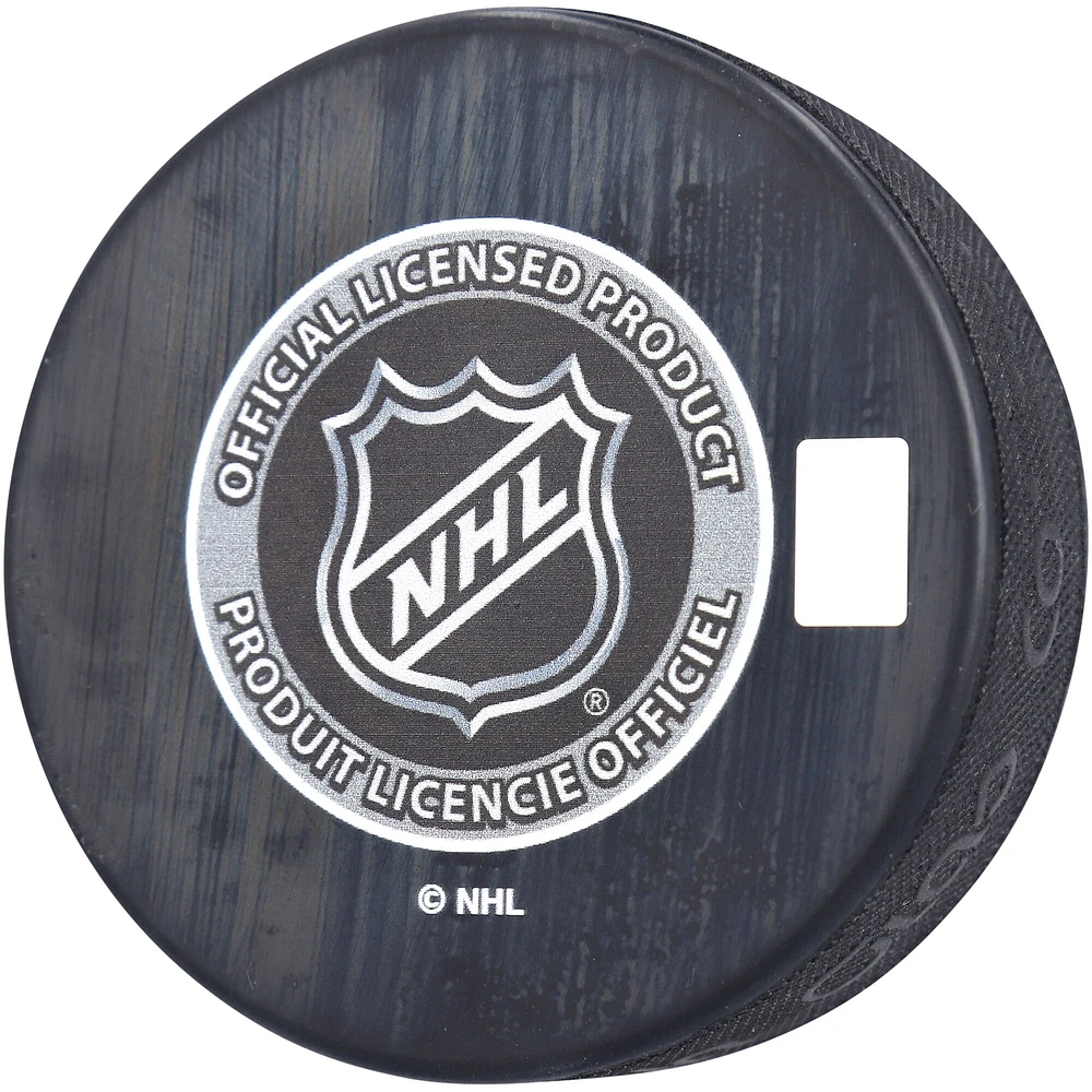 Travis Sanheim Philadelphia Flyers Autographed 2014 Draft Logo Hockey Puck with ''#17 PICK'' Inscription