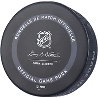 Rondelle de jeu officielle autographiée par Travis Sanheim des Flyers de Philadelphie, modèle 2021, avec inscription « NHL DEBUT 10/5/17 »