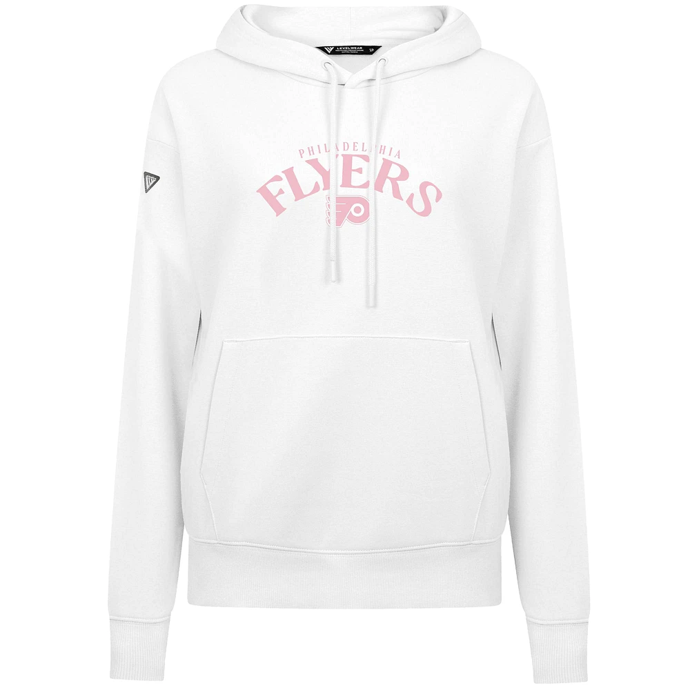 Women's Levelwear  White Philadelphia Flyers Mother's Day Adorn Pullover Hoodie