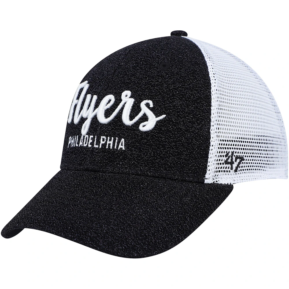 Casquette '47 Flyers de Philadelphie Encore MVP Snapback noire/blanche pour femme