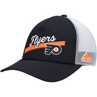 Women's adidas Black/White Philadelphia Flyers Foam Trucker Snapback Hat