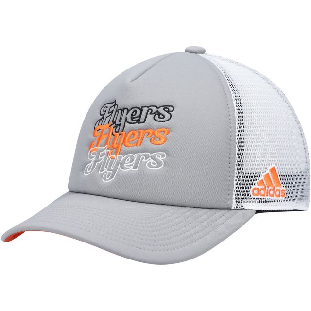 Casquette snapback en mousse pour femmes des Flyers de Philadelphie adidas gris/blanc