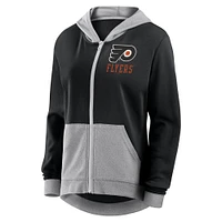 Women's  Black Philadelphia Flyers Hit It French Terry Full-Zip Hoodie