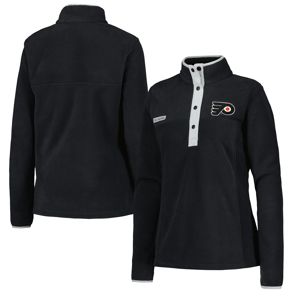 Women's Columbia Black Philadelphia Flyers Benton Springs Half-Snap Jacket