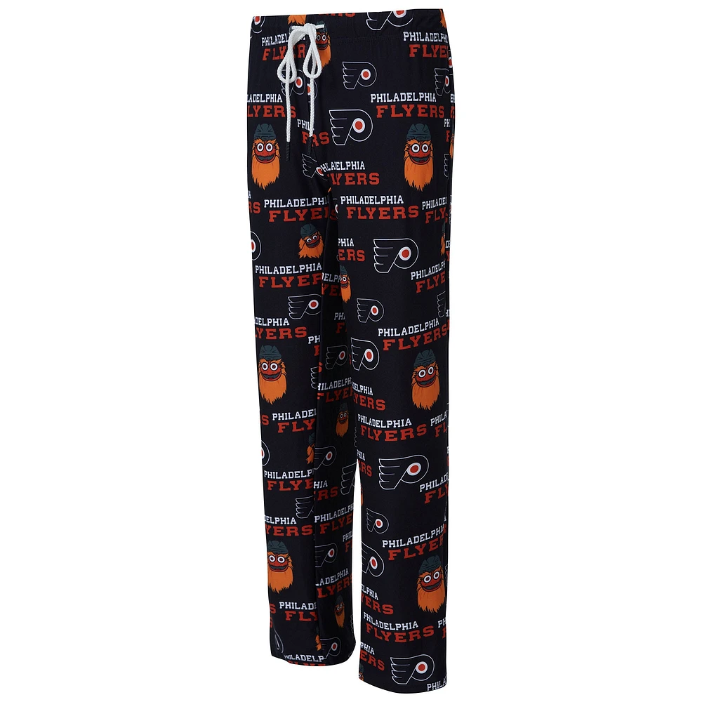 Women's Concepts Sport Black Philadelphia Flyers Zest Allover Print Knit Pants