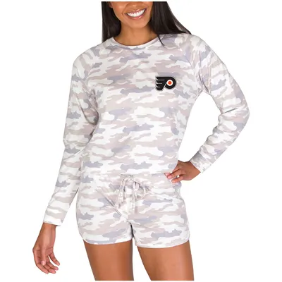 Philadelphia Flyers Concepts Sport Women's Encounter Long Sleeve Top & Short Set - Camo