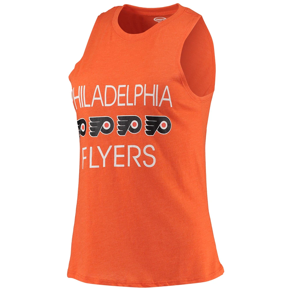 Women's Concepts Sport Orange/Black Philadelphia Flyers Meter Tank Top & Pants Sleep Set