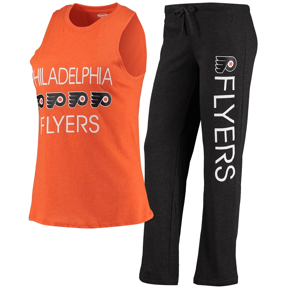 Concepts Sport Orange/Noir Flyers de Philadelphie Meter Débardeur et pantalon Ensemble nuit