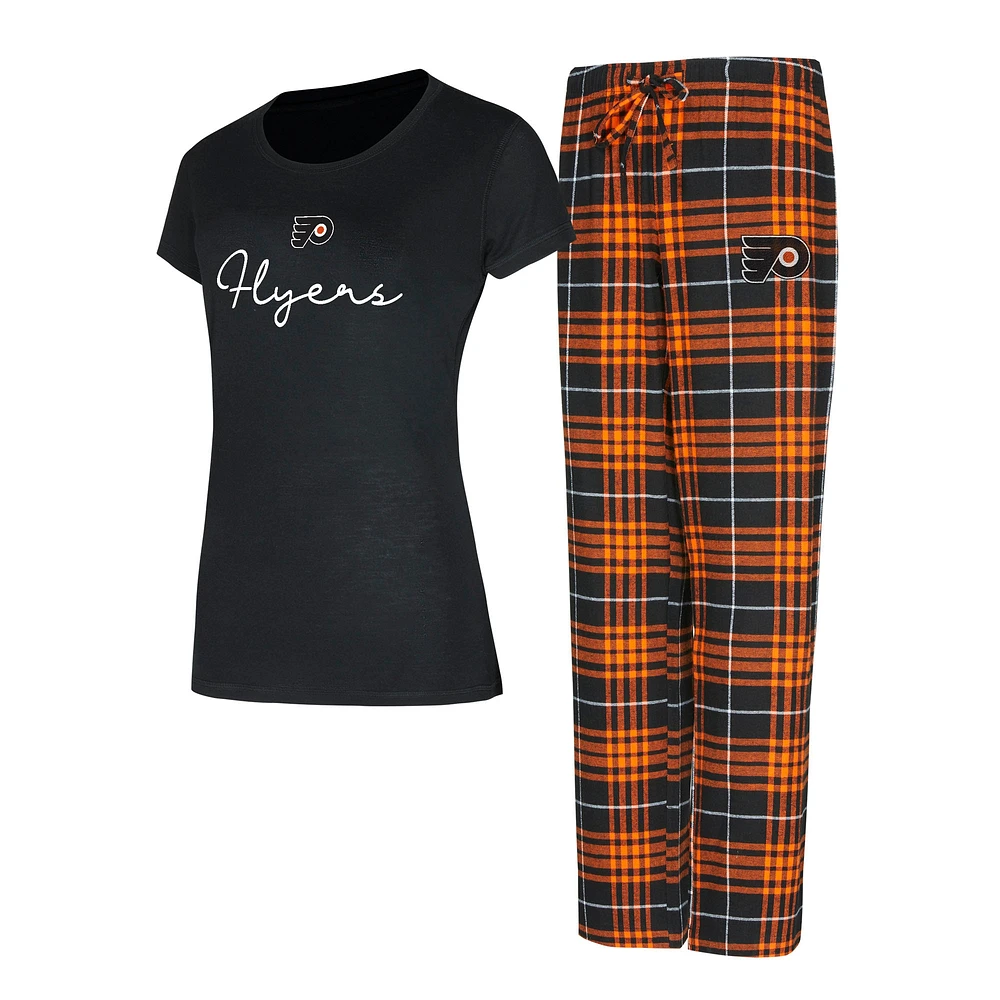 Ensemble de nuit pour femme avec t-shirt et pantalon Vector Philadelphia Flyers Concepts Sport