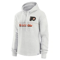 Women's Fanatics Ash Philadelphia Flyers True Classics Legacy Quarter-Zip Hoodie