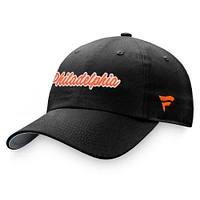 Casquette ajustable Breakaway noire pour femmes de la marque Fanatics des Flyers de Philadelphie