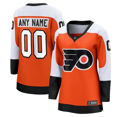 Maillot personnalisé Fanatics Burnt Orange Philadelphia Flyers Home Premier Breakaway pour femmes