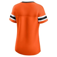 Women's Fanatics Orange Philadelphia Flyers Iconic Athena Lace-Up T-Shirt