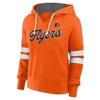 Women's Fanatics Orange Philadelphia Flyers Seize Fleece Pullover Hoodie