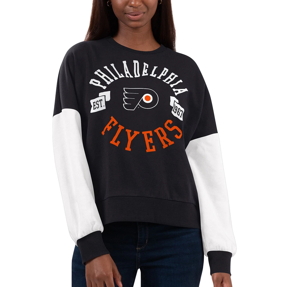 Sweat-shirt noir G-III 4Her par Carl Banks pour femmes des Flyers de Philadelphie Team Pride