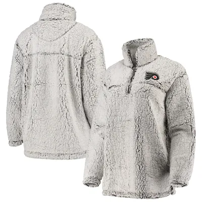 Philadelphia Flyers G-III 4Her by Carl Banks Women's Sherpa Quarter-Zip Pullover Jacket - Gray