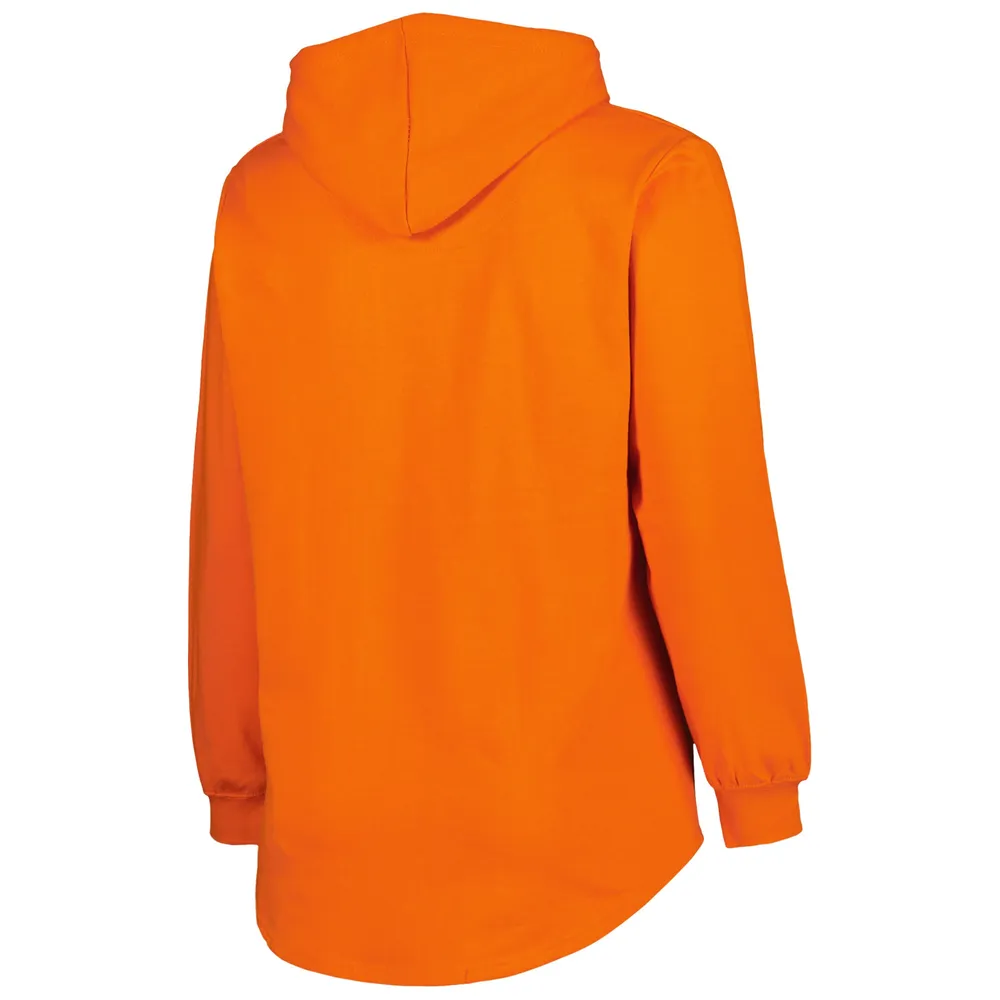 Sweat à capuche en molleton grande taille Philadelphia Flyers orange chiné pour femme